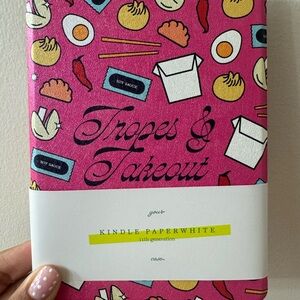 Page the Shop- Pink Kindle Paperwhite Case with Food Print